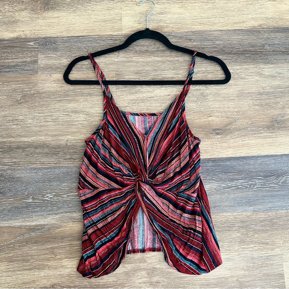 SHEIN Twist Front Striped Top, Size M